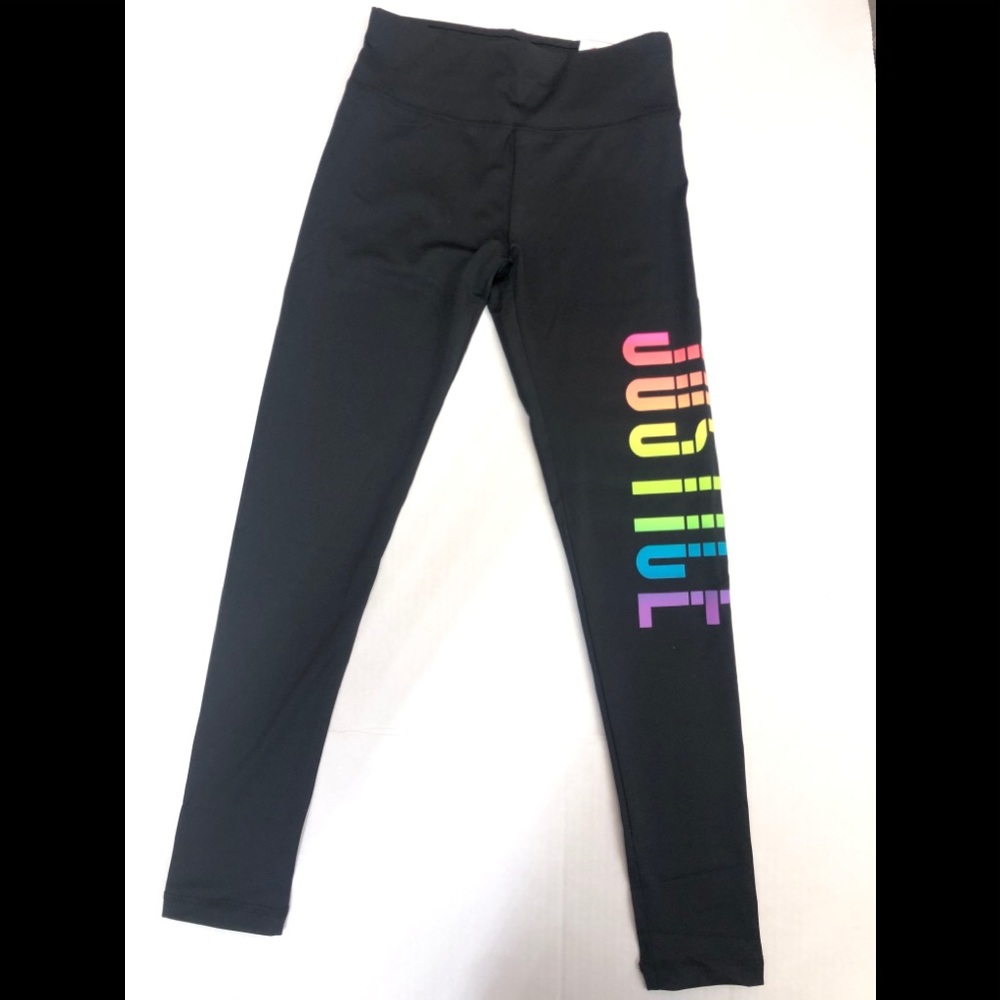 Justice girls leggings black/rainbow